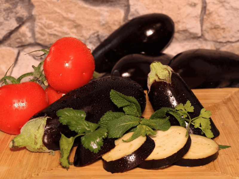 Vegetarian Greekeggplant and olive Caponata