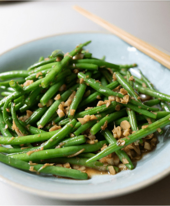 Vegan Sichuan Beans with Ginger and Garlic
