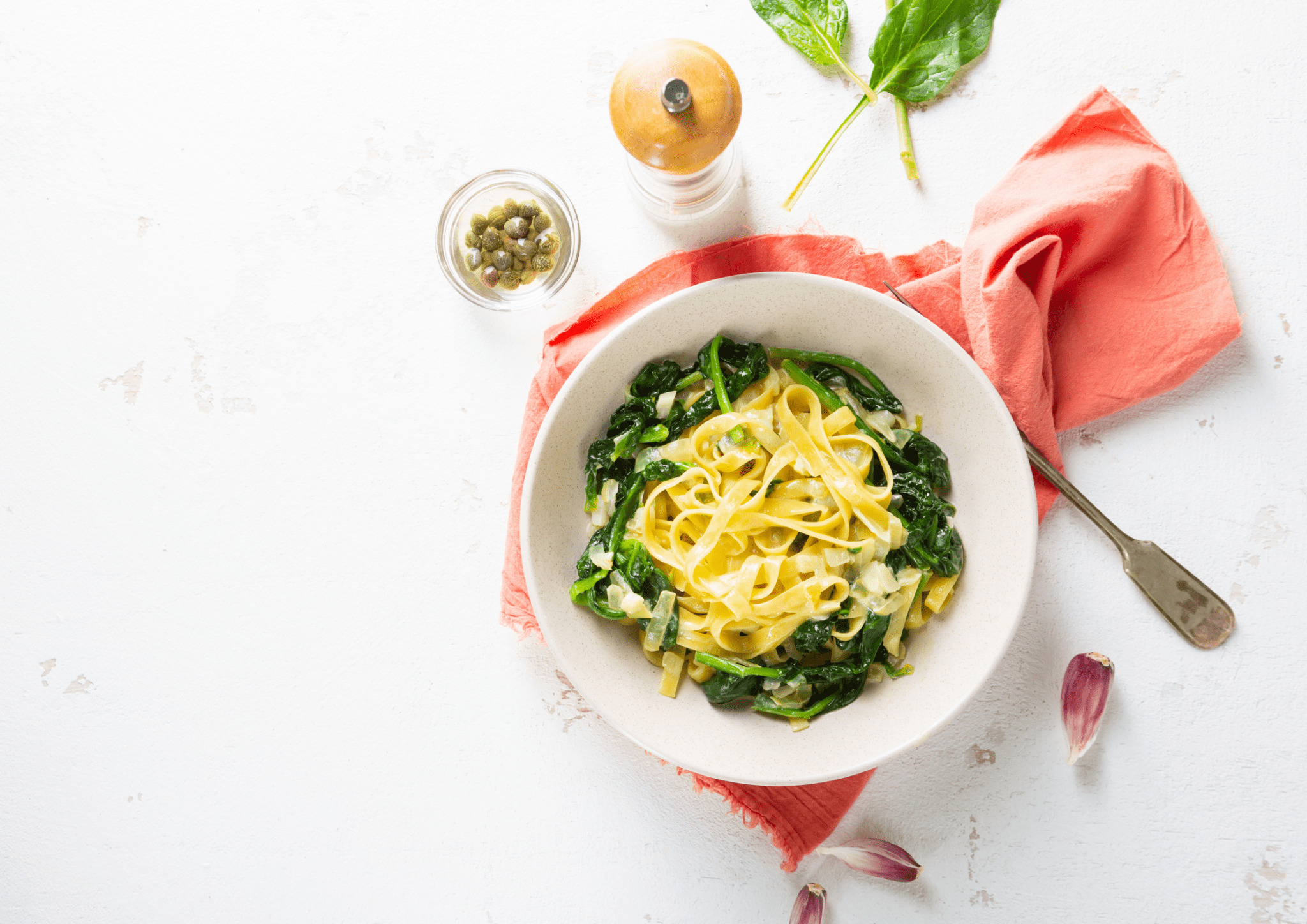 Vegan Sesame Noodles with Spinach