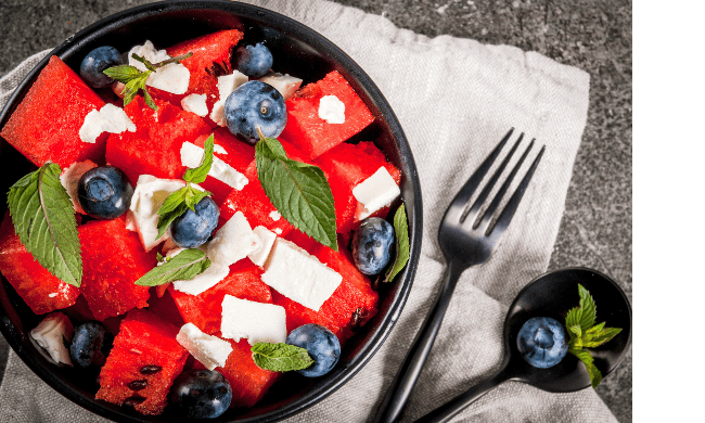Vegan Watermelon & Blueberry Salad