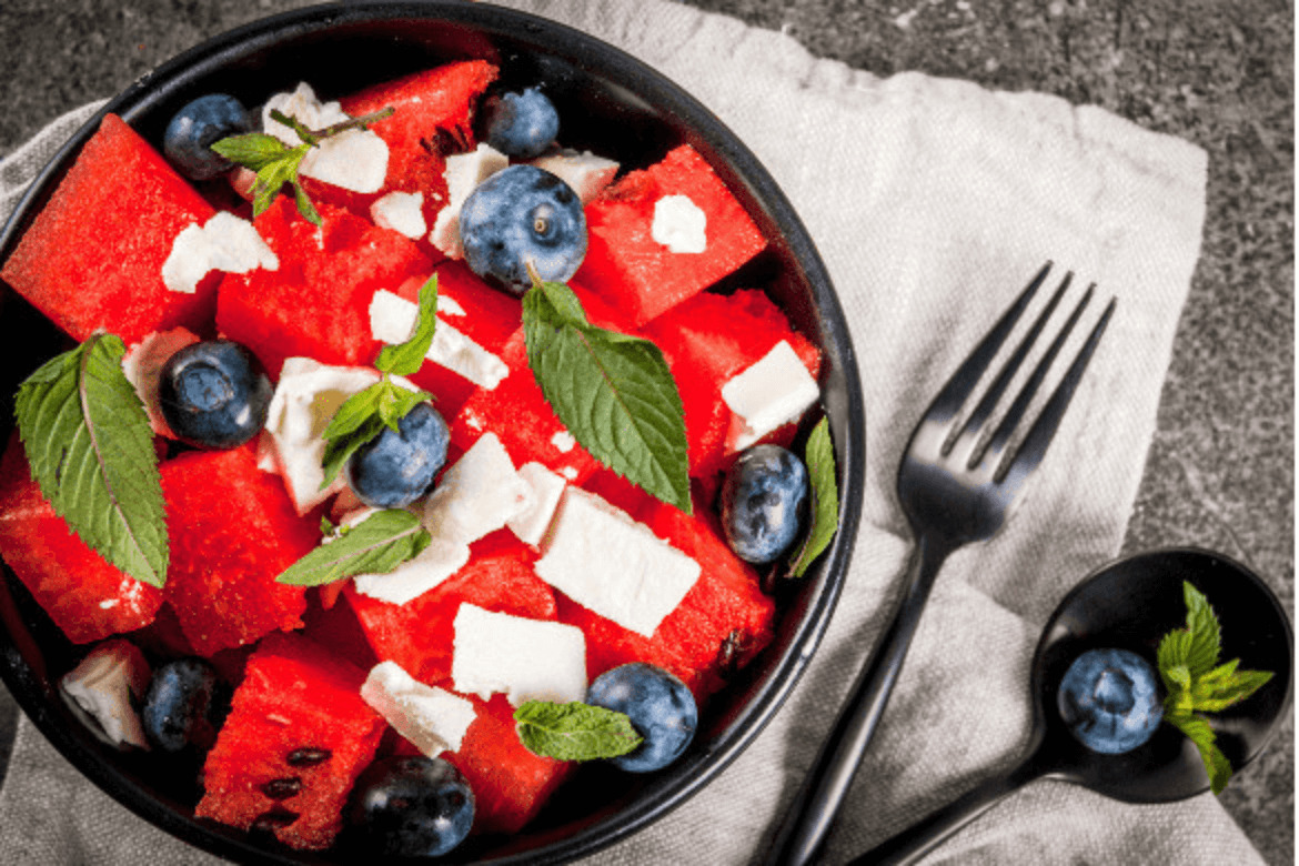 Vegan Watermelon & Blueberry Salad