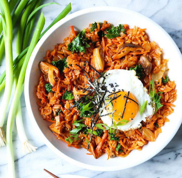 Vegetarian Kimchi Fried Rice