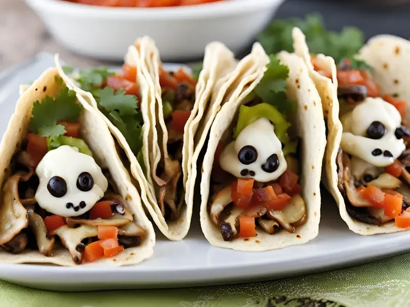 Mummy Mushroom Tacos