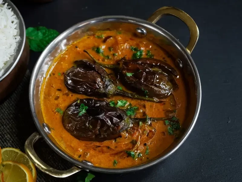 Eggplant and Red Lentil Curry