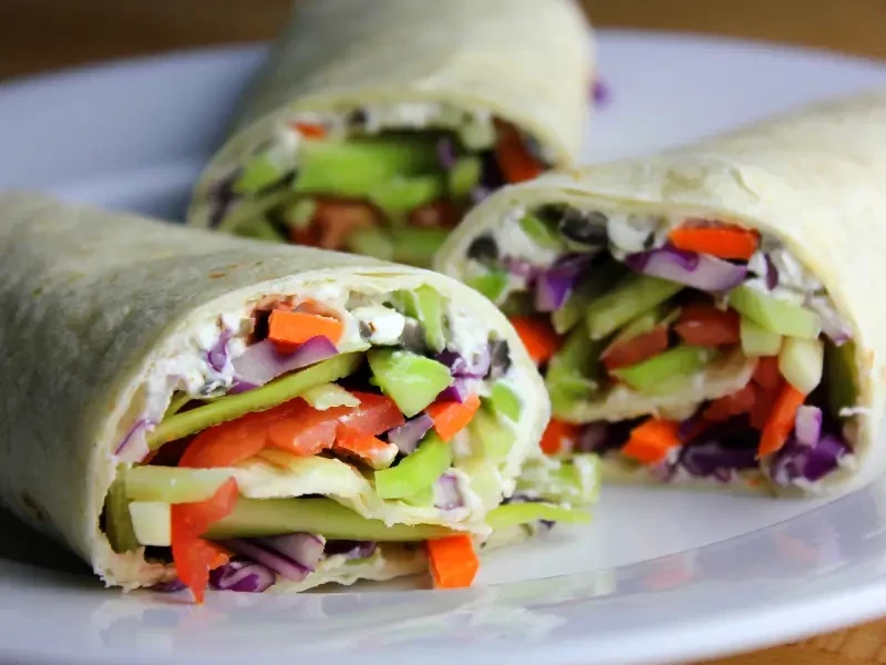 Rainbow Veggie Wraps