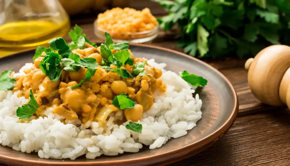 Coconut Chickpea Curry with Basmati Rice