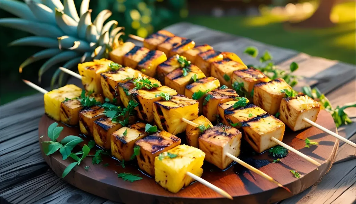 Grilled Pineapple & Tofu Skewers with Island Marinade: A Recipe for Summer BBQs