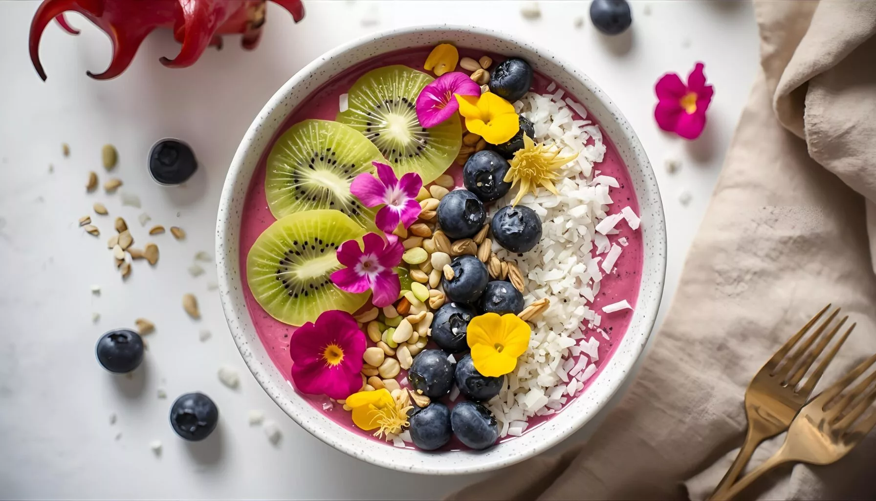 Blending Beauty and Wellness: Crafting a Kylie Jenner-Inspired Pink Dragon Fruit Smoothie Bowl with Chef Jade