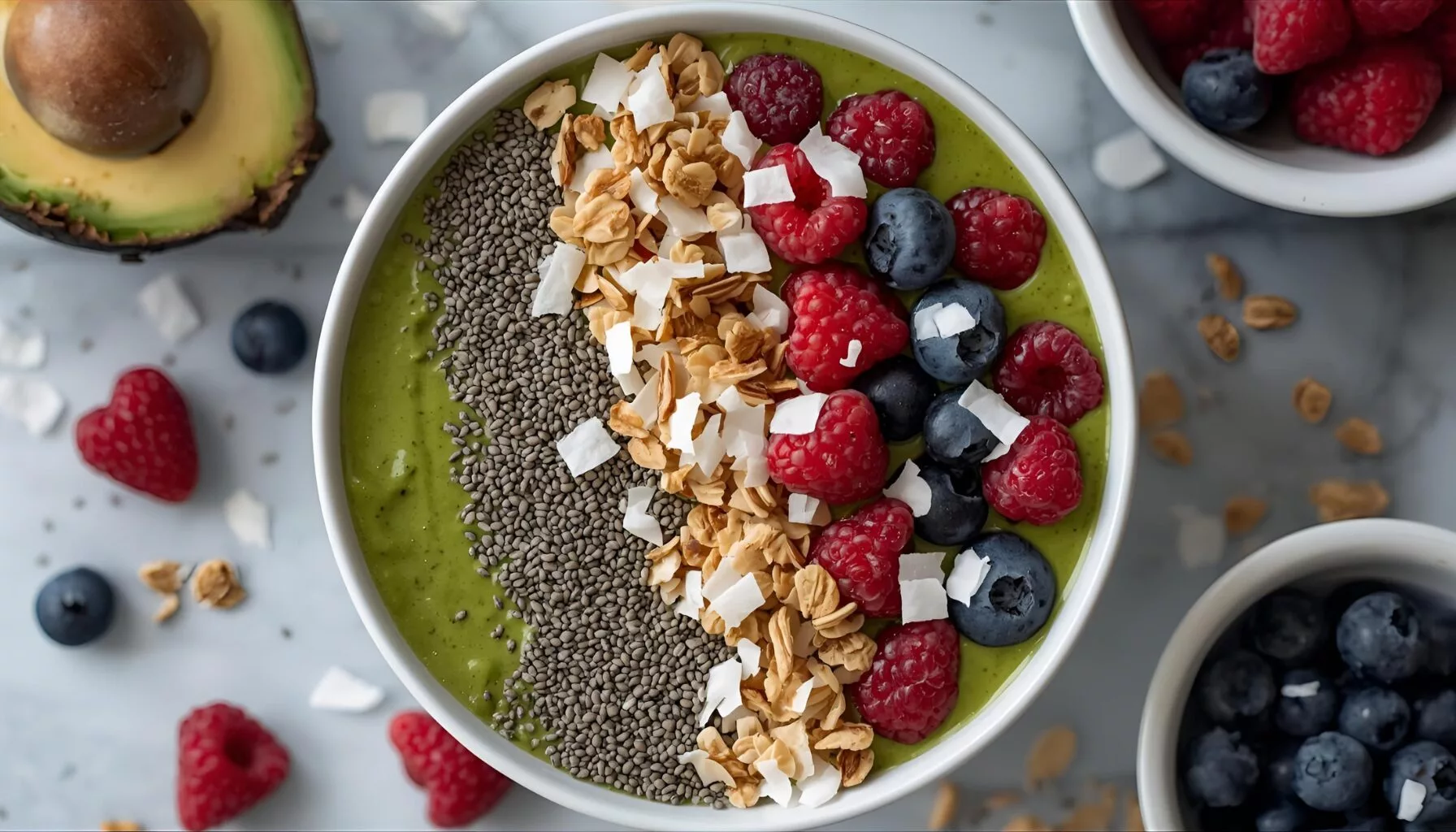 Ocean Blue Vibes: Crafting a Billie Eilish-Inspired Avocado and Spirulina Smoothie Bowl