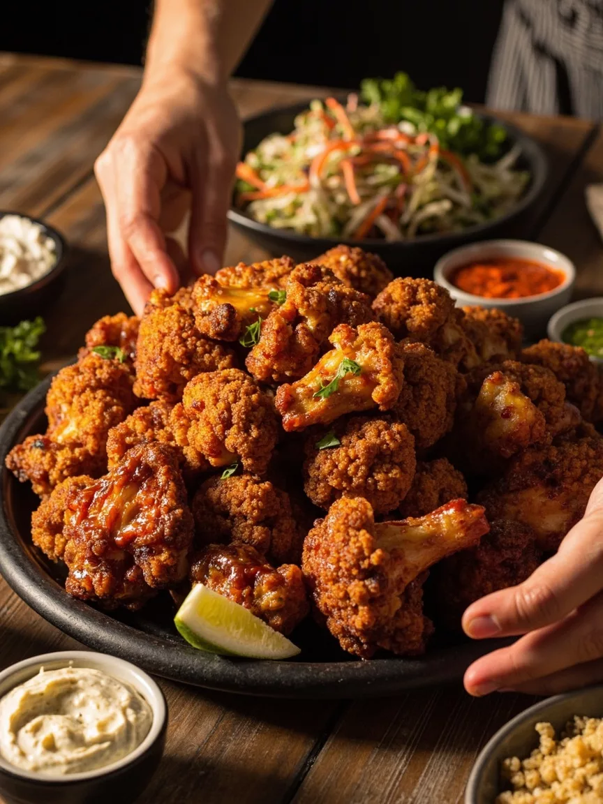 Crispy Coca-Cola Cauliflower Wings: A Sticky Sweet Vegan Delight
